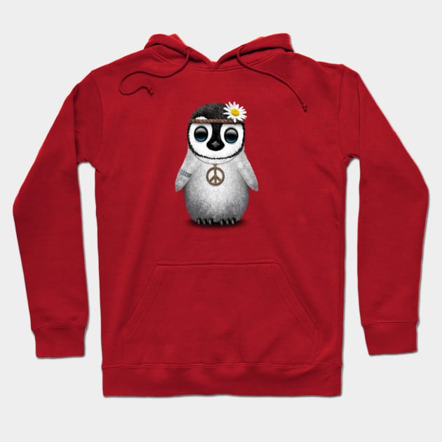 Cute Baby Penguin Hippie Hoodie by jeffbartels